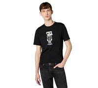 Karl Lagerfeld Paris Tee, Kocktail Karl, T-Shirt à Manches Courtes et col Rond pour Homme, Noir