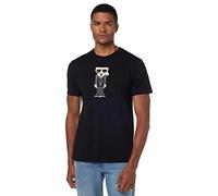 KARL LAGERFELD, Kocktail Karl, Short Sleeve Crew Neck Men’s Shirt, Noir, XL Homme