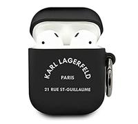 KARL LAGERFELD Lagerfeld KLACA2SILRSGBK Housse en Silicone RSG pour AirPods Noir