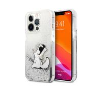 Coque et étui téléphone mobile Karl Lagerfeld Coque Paillettes pour iPhone 13 Pro Max avec Choupette Fun Transparent