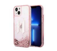 Karl Lagerfeld Liquid Glitter Big Logo Case - Étui pour iPhone 14 (rose)