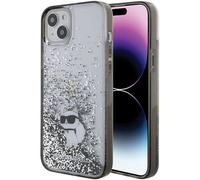 Karl Lagerfeld Liquid Glitter Choupette Case pour Iphone 15 Plus - Transparent