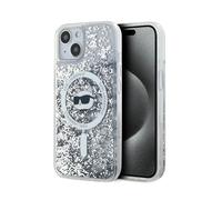 Liquid Glitter Choupette Head MagSafe - Coque iPhone 15 Plus / 14 Plus (Transparent)