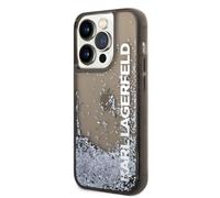 Karl Lagerfeld Liquid Glitter Elong case pour iPhone 14 Pro Max - noir