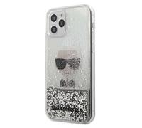 Karl Lagerfeld Liquid Glitter Ikonik - Étui pour iPhone 12 Pro Max (argent)