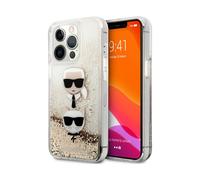 Karl Lagerfeld Liquid Glitter Karl & Choupette, Or - iPhone 13 Pro Max