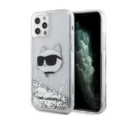 Karl Lagerfeld Liquid Glitter NFT Choupette Étui pour casque, Argent - iPhone 12 / 12 Pro