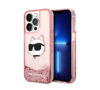 Karl Lagerfeld Liquid Glitter NFT Choupette Head - Étui pour iPhone 14 Pro Max (rose)