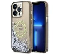 Karl Lagerfeld Liquid Glitter Round RSG Logo Case - Coque pour iPhone 14 Pro Max (Noir) Noir G