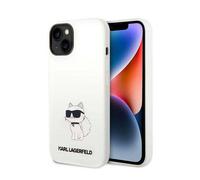 Karl Lagerfeld Liquid Silicone Choupette NFT Case pour iPhone 14 Plus blanc