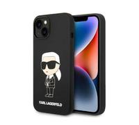 Karl Lagerfeld Liquid Silicone Ikonik NFT Case pour iPhone 14 Plus noir