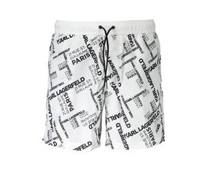 Karl Lagerfeld - Medium Swim Boxers - Homme - Maillots de bain - Blanc - Taille: S