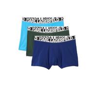 Karl Lagerfeld Men Bold Elastic Trunk (3 Pack) Medieval/Forest/Malibu L