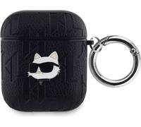 Karl Lagerfeld Monogram Choupette Head - Étui AirPods 1/2 gen (noir)