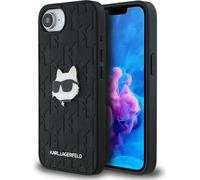 Karl Lagerfeld Monogram Choupette tête de pin Apple iPhone 16e noir
