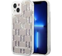 Karl Lagerfeld Monogram Liquid Glitter - Étui pour iPhone 14 Plus (argent)