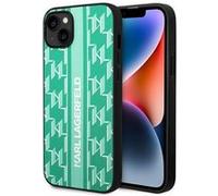 Karl Lagerfeld Monogram Stripe - Coque pour iPhone 14 Plus (Vert) Vert G