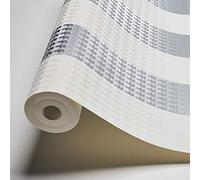 Karl Lagerfeld Papier Peint À Rayures Stripes A.S. Création Papier peint intissé 10.05 m x 0.53 m Gris Fabriqué en Allemagne 378493 37849-3