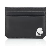 Karl Lagerfeld Paris Étui à cartes en cuir pour homme, noir, One Size, Étui à cartes en cuir véritable