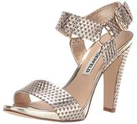 Karl Lagerfeld Paris Femme Cieone Sandale à Talon, Gold Triangle Metallic, 40 EU