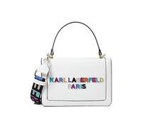 Karl Lagerfeld Paris Legacy Simone Sac à bandoulière, Blanc/pierre, Taille unique
