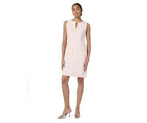 Karl Lagerfeld Paris Robe Droite en Tweed avec Poches pour Femme, Rose, 42