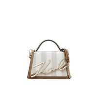 KARL LAGERFELD Petit sac à main canvas K/Signature Natural-Cognac