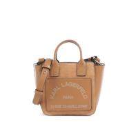 Karl Lagerfeld - Sac cabas mini K/Daily en suède - Femme - Sacs - Brun - Taille: ONE Size