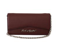 Karl Lagerfeld - Pochette de Soirée en Cuir Bordeaux avec Bandoulière Chaîne - Femme - Sacs - Brun - Taille: ONE Size