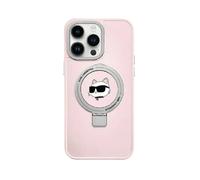 Karl Lagerfeld Porte-bague Choupette Head MagSafe Hardcase KLHMP15XHMRSCHP, Rose - iPhone 15 Pro Max