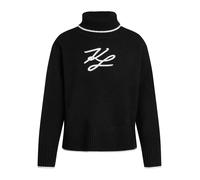 Karl Lagerfeld Pull-over noir / blanc, Taille XL
