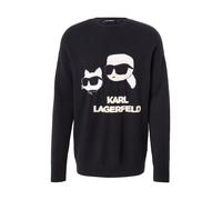 Karl Lagerfeld Pull-over noir / blanc, Taille XXL
