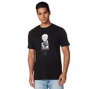 KARL LAGERFELD Reflective, Karl Character with Headphones Short Sleeve Crew Neck Men’s Shirt, Noir, M Hommes