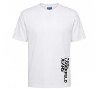 Karl Lagerfeld - Reg Vertical Logo T-Shirt - Homme - Tops - Blanc - Taille: L