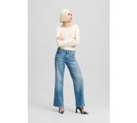 Karl Lagerfeld Relaxed Denim W/ Slit Washed Mid Blue Taille: W30L30 | Évasés pantalons Outlet | Femme | Bleu