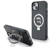 Karl Lagerfeld Ring Stand Karl Head MagSafe - Étui pour iPhone 15 Plus (noir)
