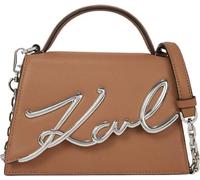 Sac Bandoulière - KARL LAGERFELD - K/SIGNATURE - Cuir de vache - Marron - 14.5x21.3x10 cm