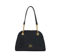 Karl Lagerfeld Autograph Sac à bandoulière Cuir véritable 25 cm noir