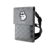 KARL LAGERFELD Sac KLWBSAKHPCG Argent Saffiano Monogram Choupette, gris, Classique