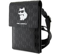 Sac bandoulière - Karl Lagerfeld - Choupette - Saffiano - Noir - Zippée