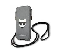 Karl Lagerfeld Saffiano Ikonik Choupette Tête Hardcase KLHCP12LOPHCHG - Gris