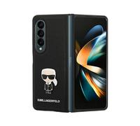 Karl Lagerfeld Saffiano Ikonik Metal Case KLHCZFD4IKMSBK, Noir - Samsung Galaxy Z Fold 4 F936