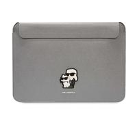 Karl Lagerfeld Saffiano Karl & Choupette Étui de Protection pour Tablette 14" et Ordinateurs Portables - Magnétique - Cuir Saffiano - Design Logo - Moderne - Adulte