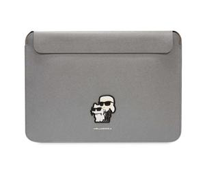 Karl Lagerfeld Saffiano Karl & Choupette Étui de Protection pour Tablette 14" et Ordinateurs Portables - Magnétique - Cuir Saffiano - Design Logo - Moderne - Adulte