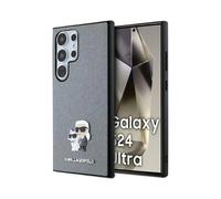 Karl Lagerfeld Saffiano Karl & Choupette Metal Pin Hardcase KLHCS24LPSAKCMPG, Gris - Samsung Galaxy S24 Ultra S928