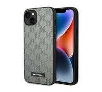 Karl Lagerfeld Saffiano Mono Metal Logo - Étui pour iPhone 14 Plus (Gris)