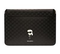 Karl Lagerfeld Saffiano Monogram Ikonik Housse 16 pouces pour ordinateur portable - Noir