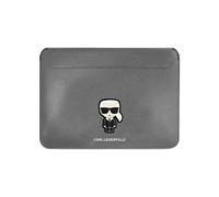 Karl Lagerfeld Saffiano Sleeve Étui pour ordinateur portable, argent - 13/14 pouces