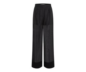 Karl Lagerfeld - Sheer Organza Pantalons - Femme - Pantalons - Noir - Taille: 42 FR