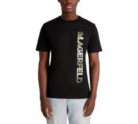 Karl Lagerfeld Short Sleeve Crewneck Vertical Karl Logo Graphic Design T-Shirt T-Shirt à Manches Courtes et col Rond Vertical avec Logo Karl Homme